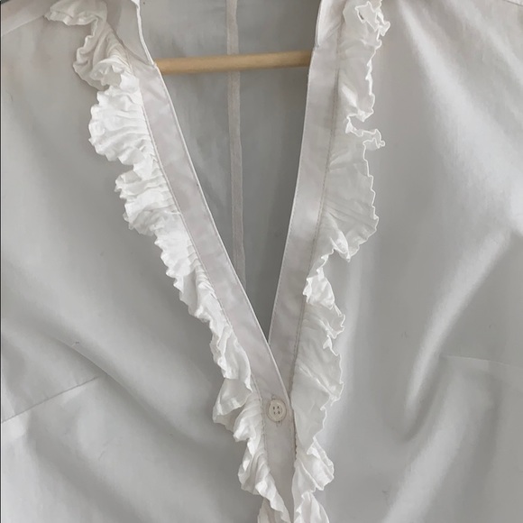 Vintage ruffle button up shirt - Picture 2 of 5